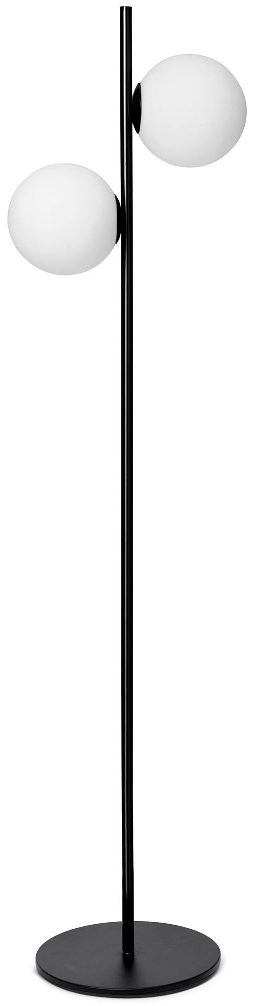 Miloox Jugen Black lampadaire 2x60 W blanc-noir 1744.206