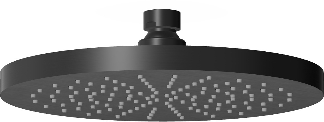 Zucchetti Helm douche à effet de pluie 20x20 cm ronde noir Z94263.XP81