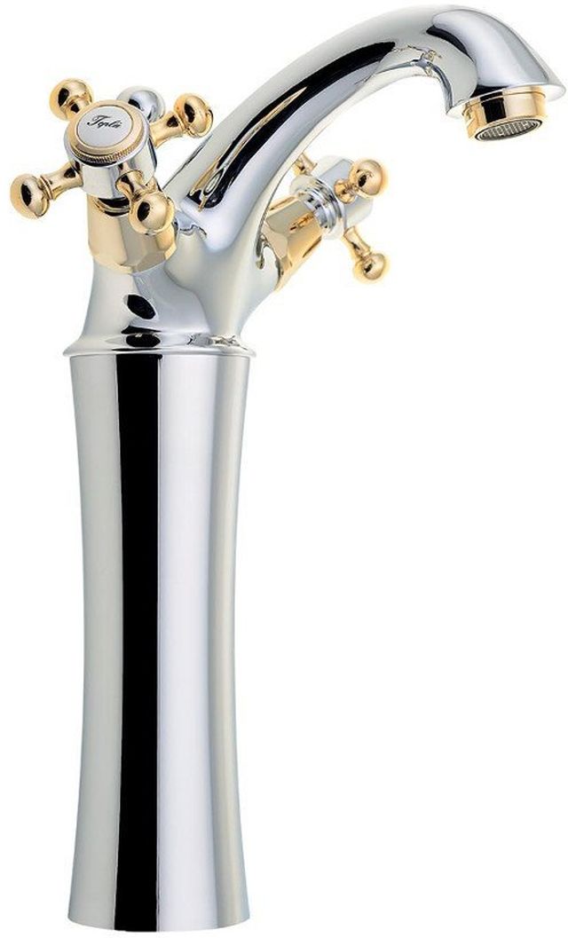 Sapho Antea mitigeur de lavabo sur pied chrome-doré 3172L