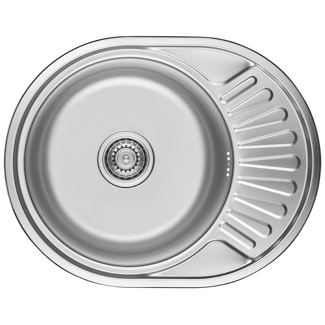 Kuchinox Normal évier en acier inoxydable avec siphon 57x45 cm SGN083T