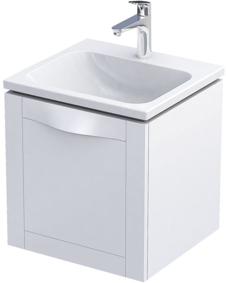 Oristo Skagen armoire 49.6x45.5x50 cm sous-lavabo suspendu blanc OR49-SD1S-50-2