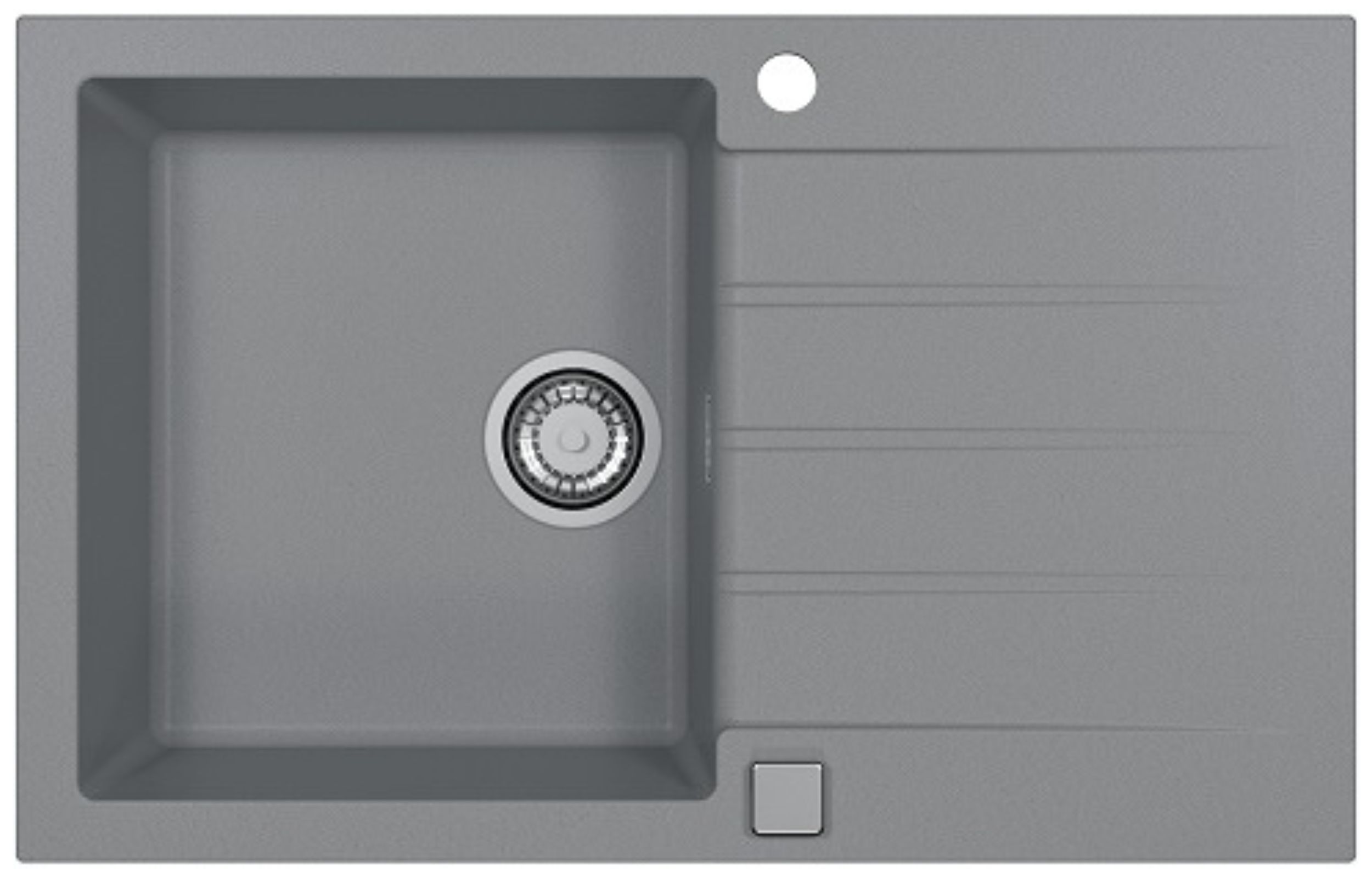 Alveus Cadit évier en granit 79x50 cm gris/graphite/onyx 1132025