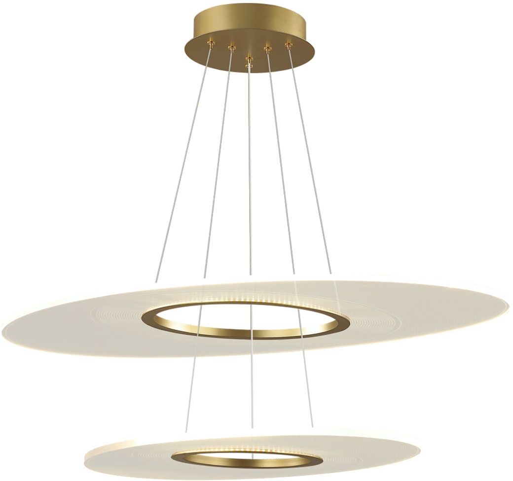 Altavola Design Eclipse lampe suspendue 2x48 W transparent-doré LA116/P2_97_3k_gold