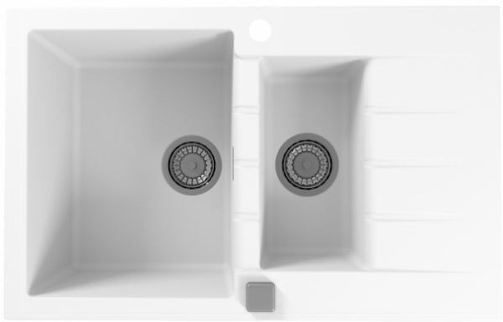 Alveus Cadit évier en granit 79x50 cm blanc 1131357