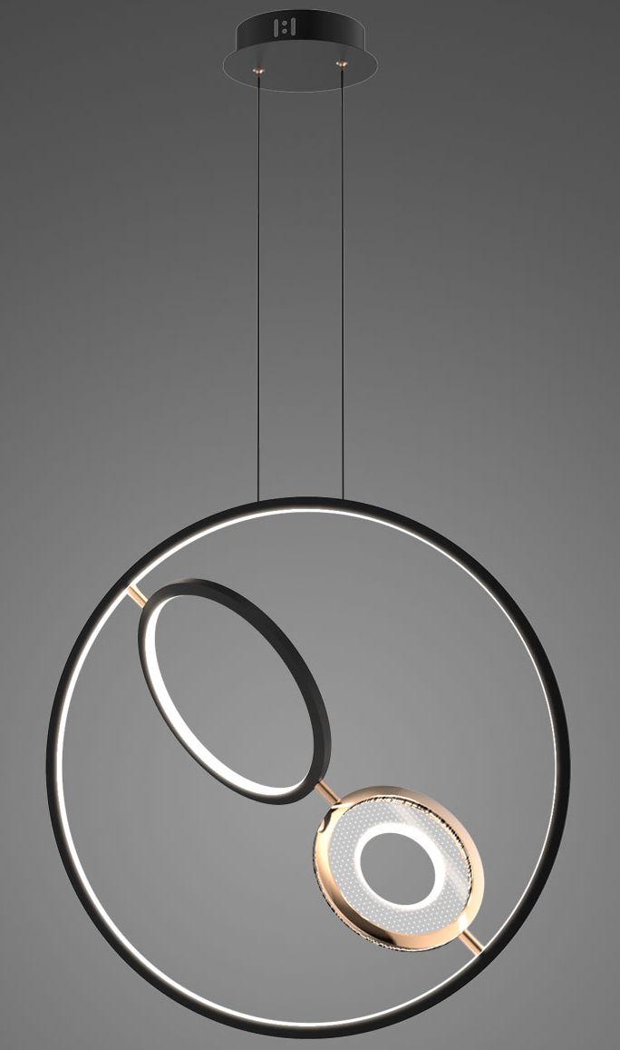 Altavola Design Seppia lampe suspendue intelligente 3x45 W noir-doré LA115/X_62_1+2_3k_black_gold