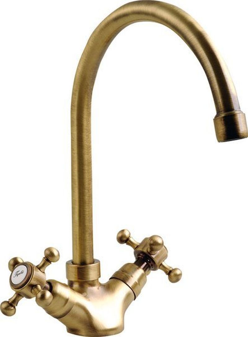 Sapho Antea mitigeur de cuisine sur pied marron 3096