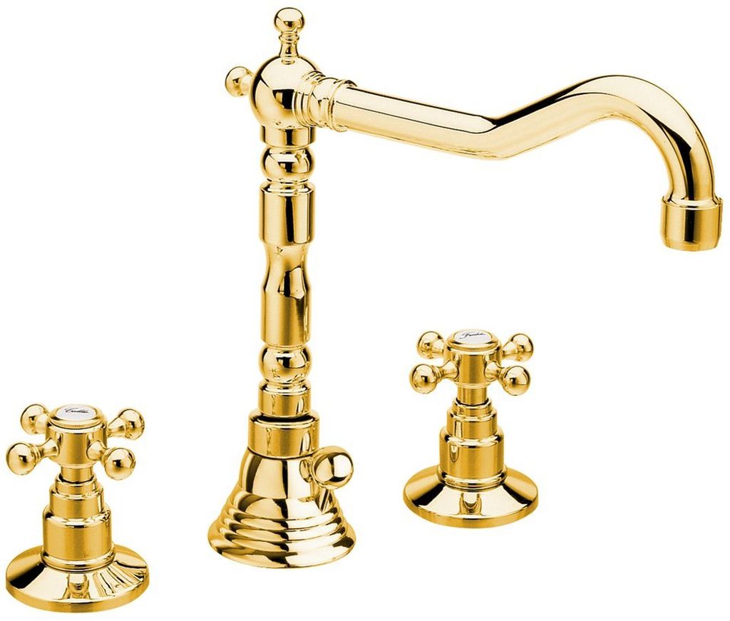 Sapho Antea mitigeur de lavabo sur pied doré 3225ZL