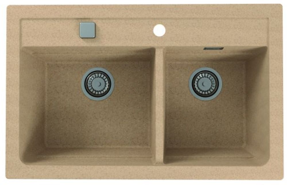 Alveus Atrox évier en granit 79x50 cm beige 1132000