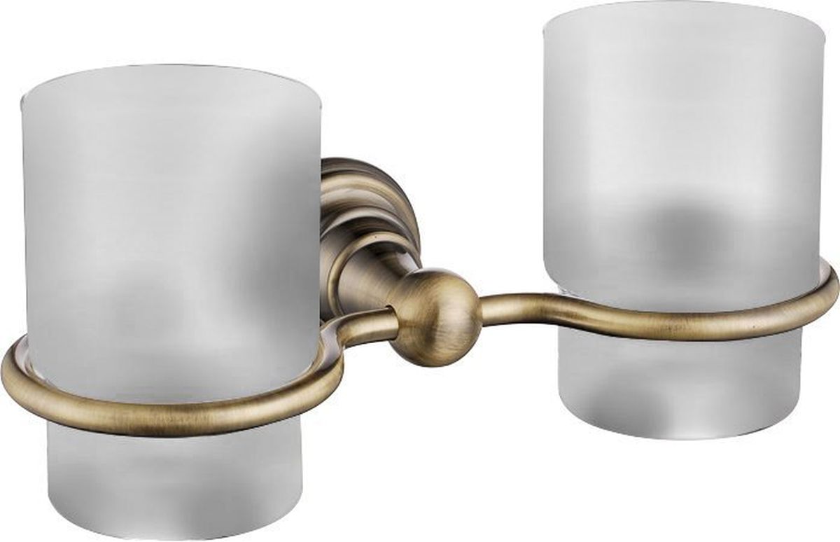 Sapho Diamond gobelet pour brosses à dents blanc-marron 1318-05