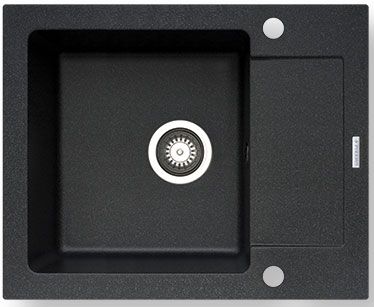 Pyramis Mido évier en granit 62x50 cm noir 070088401