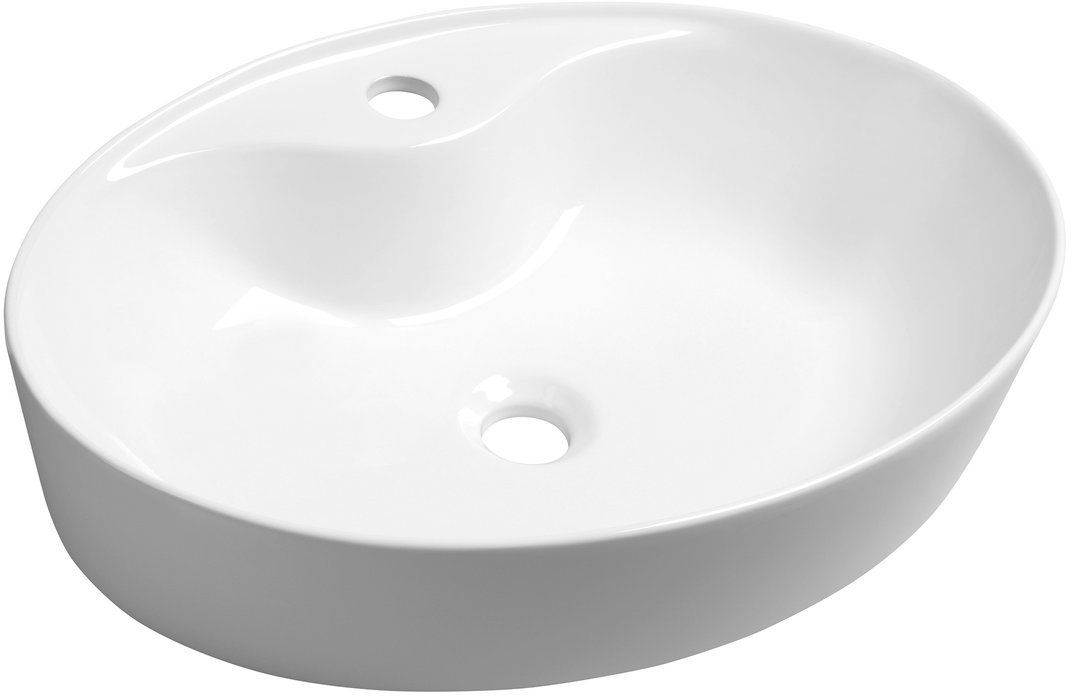 Sapho Mariana lavabo 58x41.5 cm ovale à poser blanc AR483