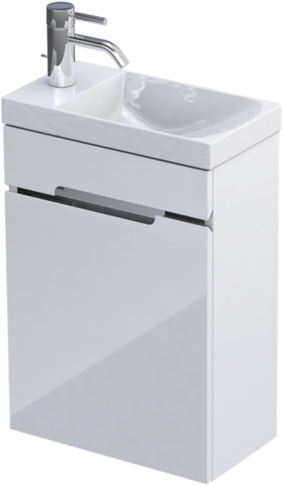 Oristo Silver Uni lavabo avec meuble 40 cm blanche OR33-ZD1D-40-1-C