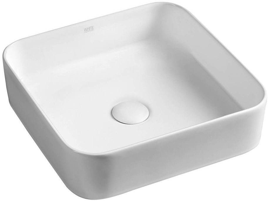 Sapho Blade lavabo 40x40 cm carrée à poser blanc WH050