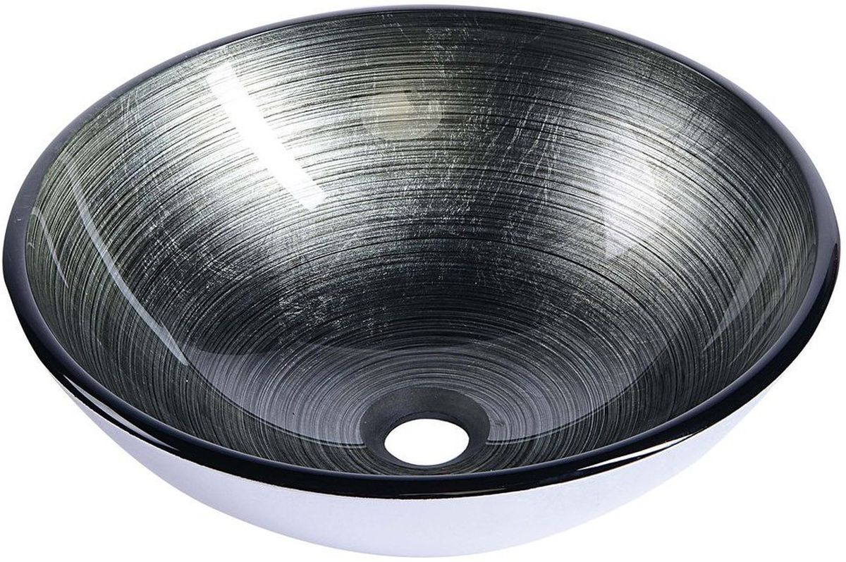 Sapho Beauty lavabo 42x42 cm ronde à poser gris/pierre-argenté 2501-20