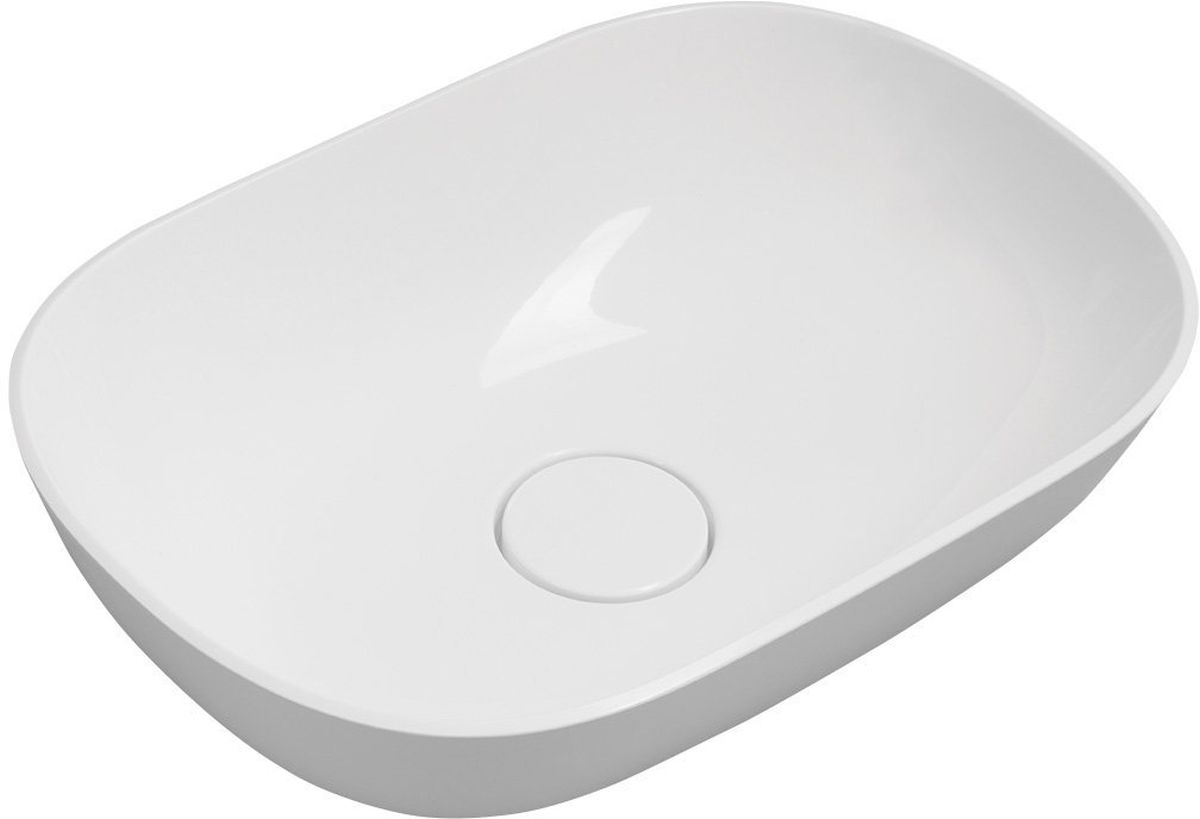 Sapho Eridan lavabo 50x35 cm rectangulaire à poser blanc ER500