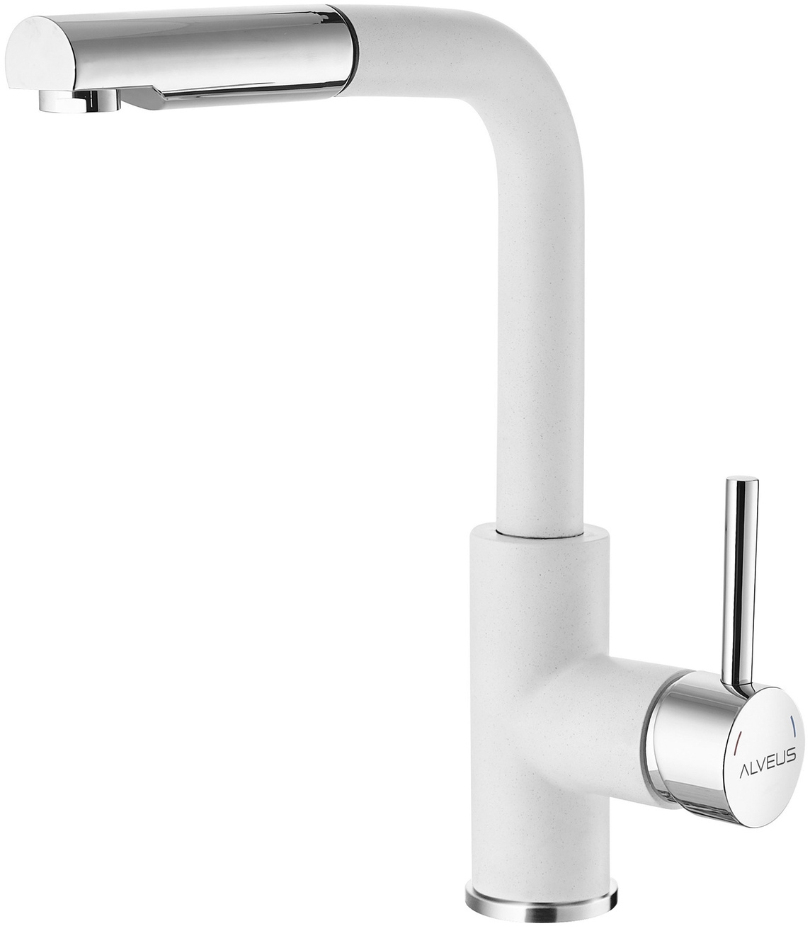 Alveus Siros mitigeur de cuisine sur pied blanc 1129046