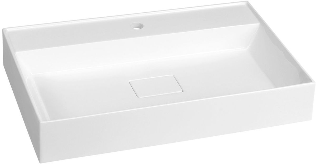 Sapho Godiva lavabo 68x44 cm rectangulaire classique-de meuble-à poser blanc GU068