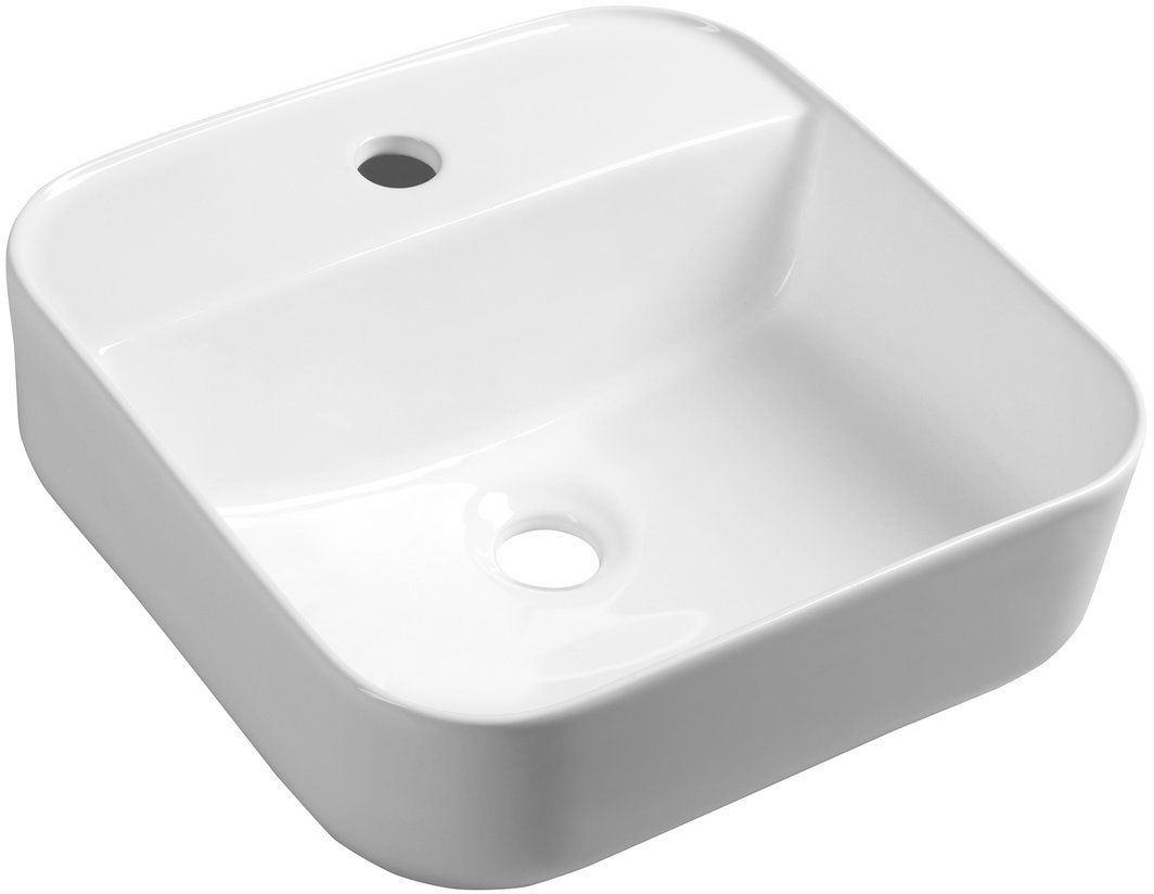Sapho Molveno lavabo 39.5x39.5 cm carrée à poser blanc AR453
