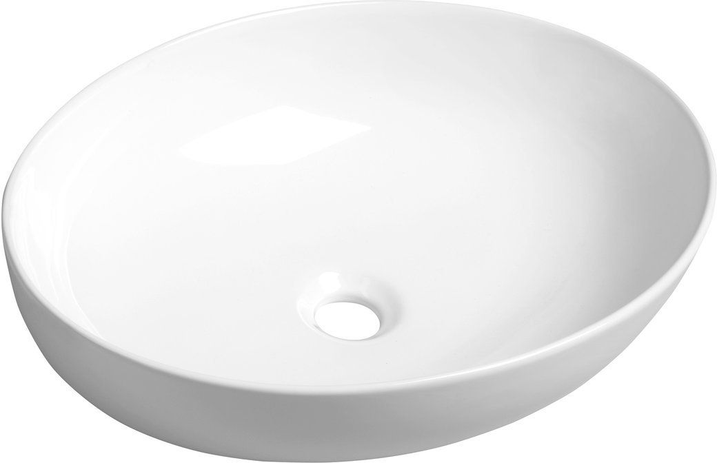 Sapho Ofelie lavabo 52x40 cm ovale à poser blanc brillant AR433
