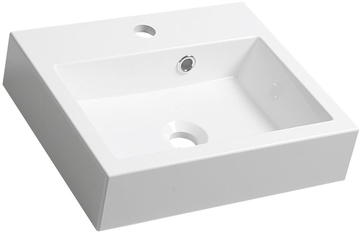 Sapho Orinoko lavabo 42x36 cm rectangulaire classique-à poser blanc OR042