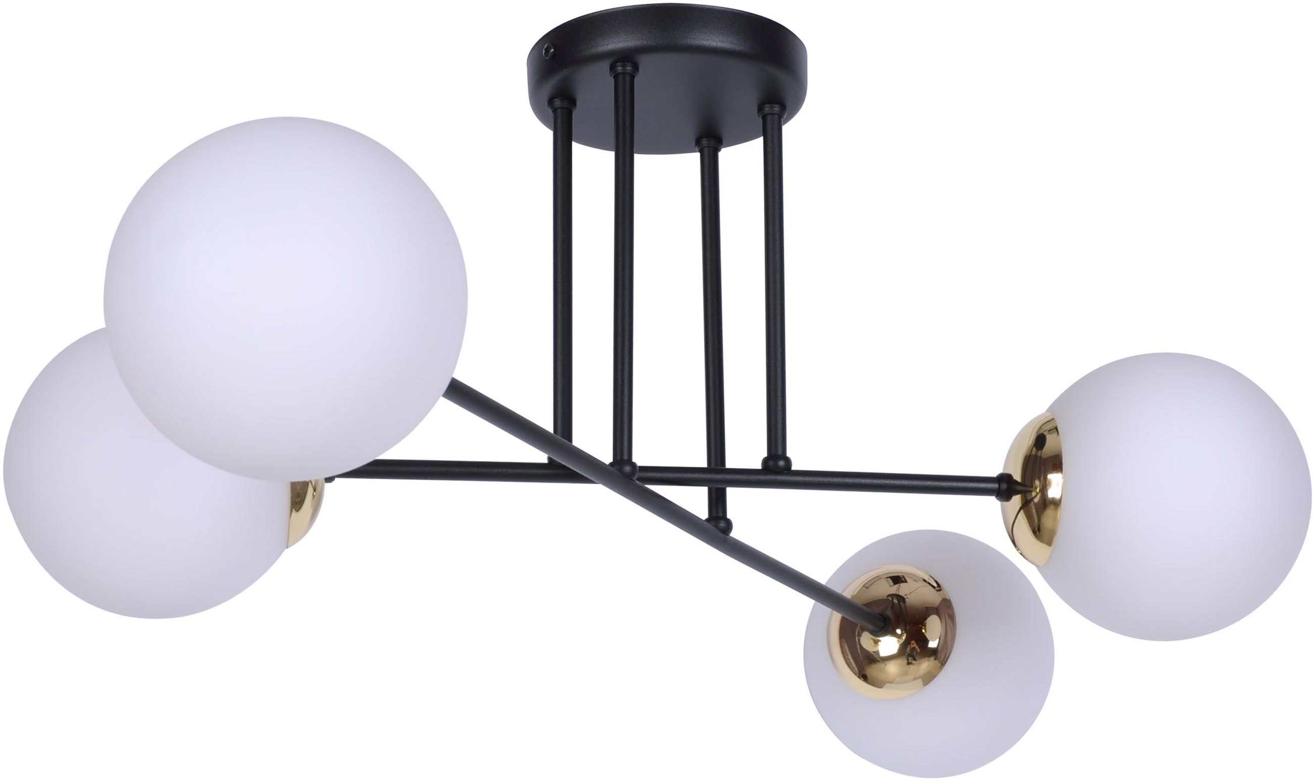 Kaja Isla plafonnier 4x40 W blanc-noir-patine K-4914