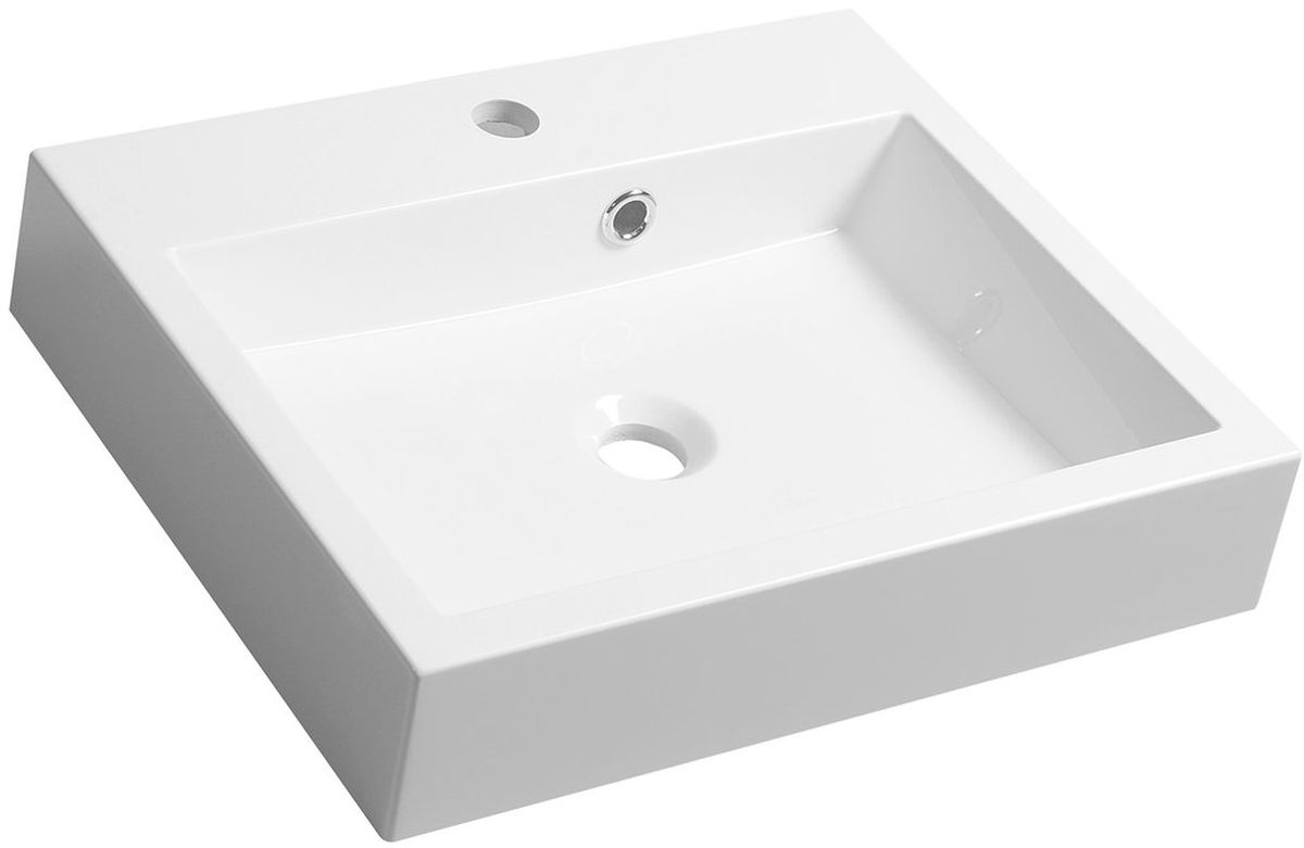 Sapho Orinoko lavabo 50x42 cm rectangulaire classique-à poser blanc OR050
