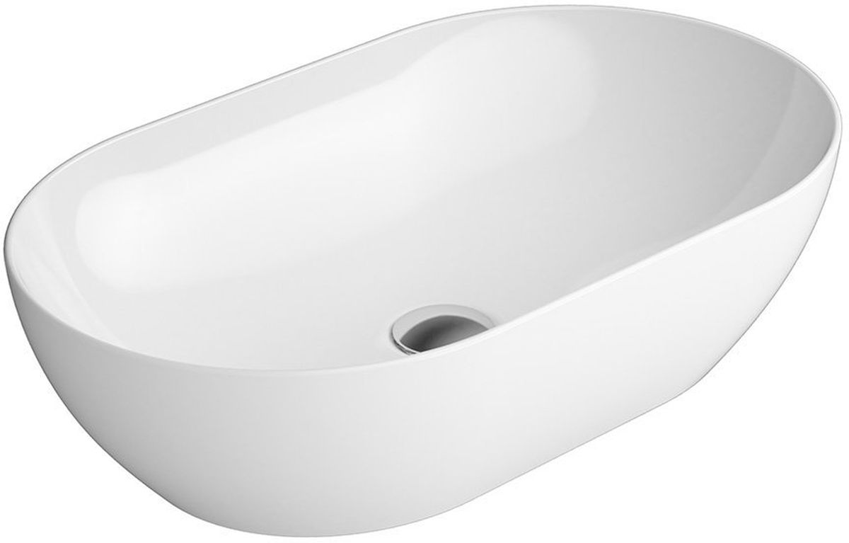 GSI Pura lavabo 60x37 cm ovale à poser blanc 883411