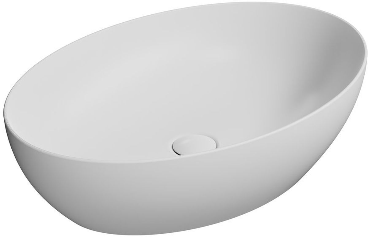 GSI Pura lavabo 60x42 cm ovale à poser blanc 884209