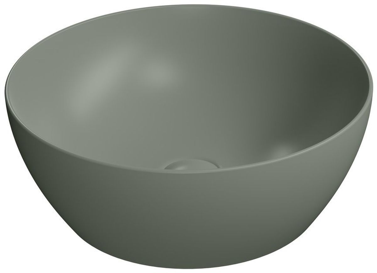 GSI Pura lavabo 42x42 cm ronde à poser vert mat 885104