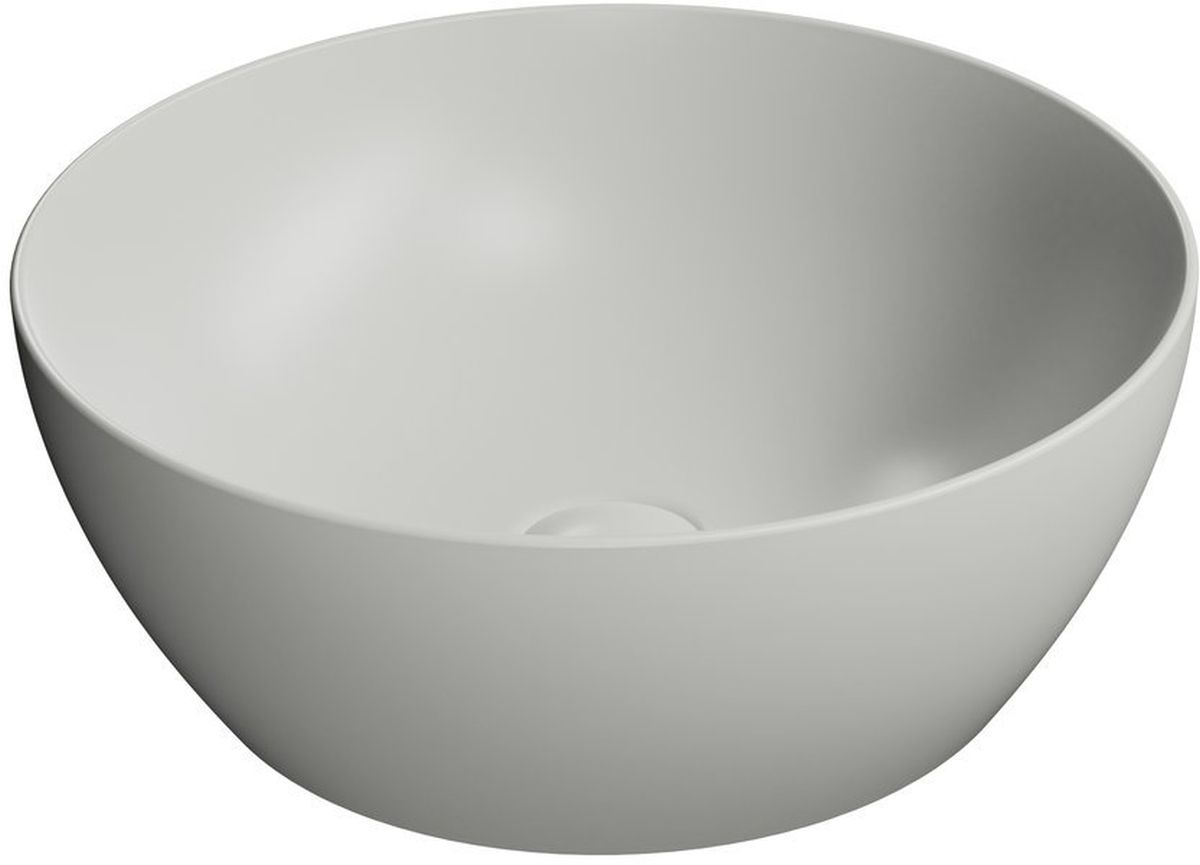 GSI Pura lavabo 42x42 cm ronde à poser gris/pierre 885117