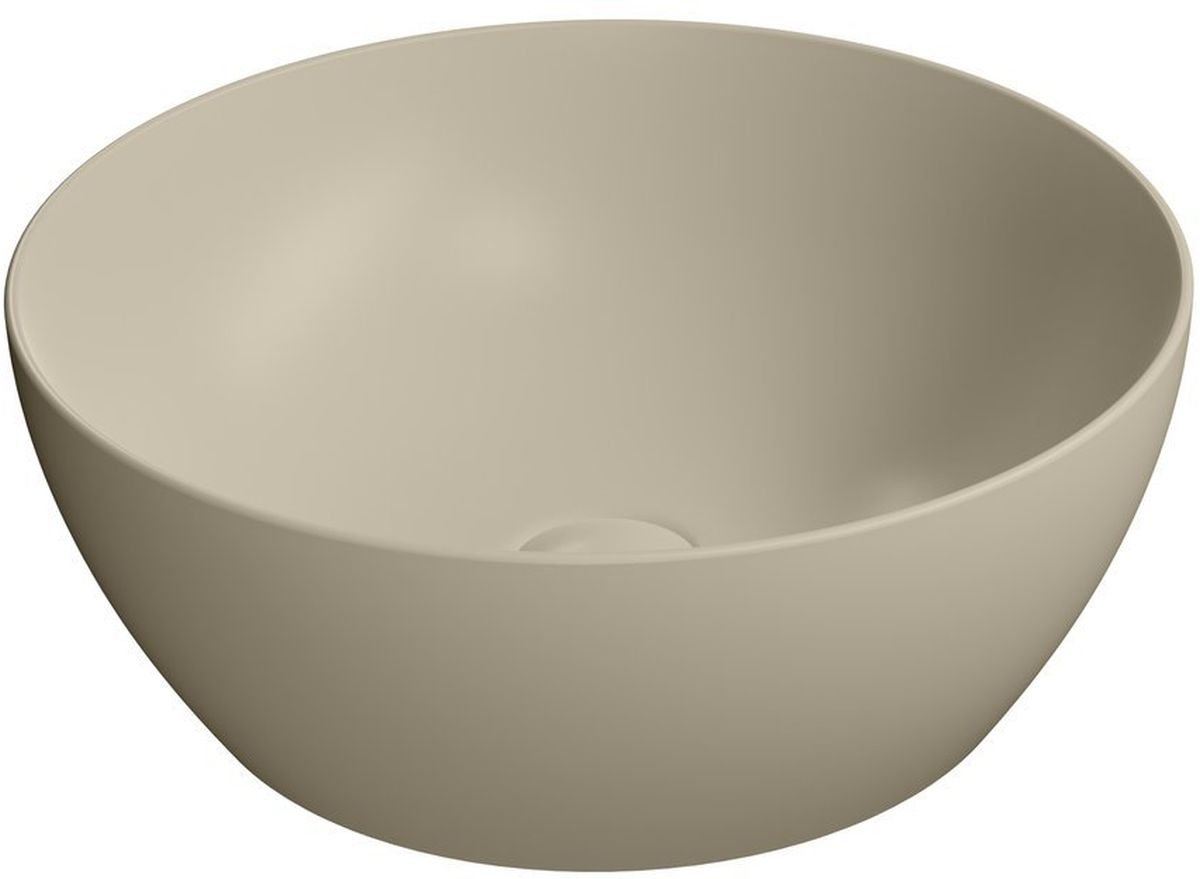 GSI Pura lavabo 42x42 cm ronde à poser marron/beige mat 885108