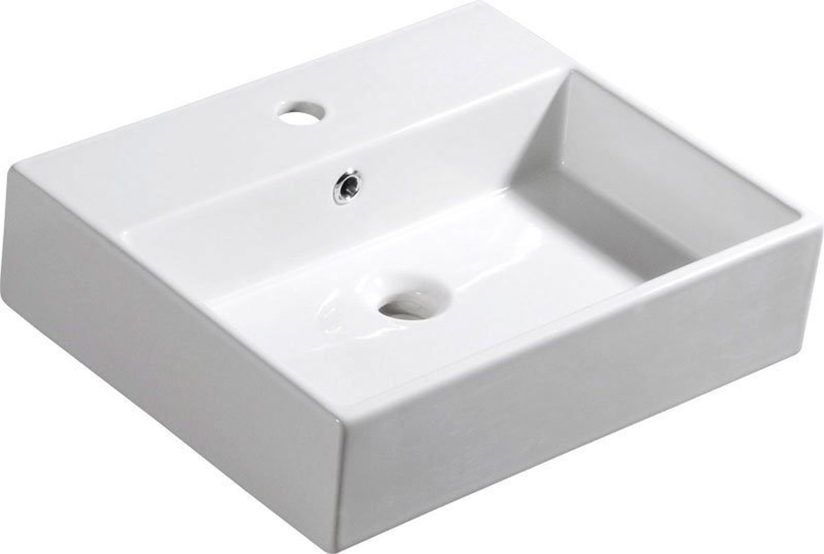 Isvea Purity lavabo 50x42 cm rectangulaire classique blanc brillant 10PL50050