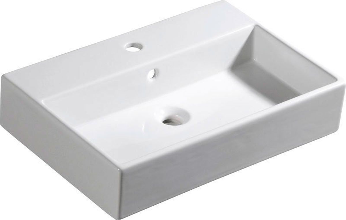 Isvea Purity lavabo 60x42 cm rectangulaire classique-à poser blanc 10PL50060