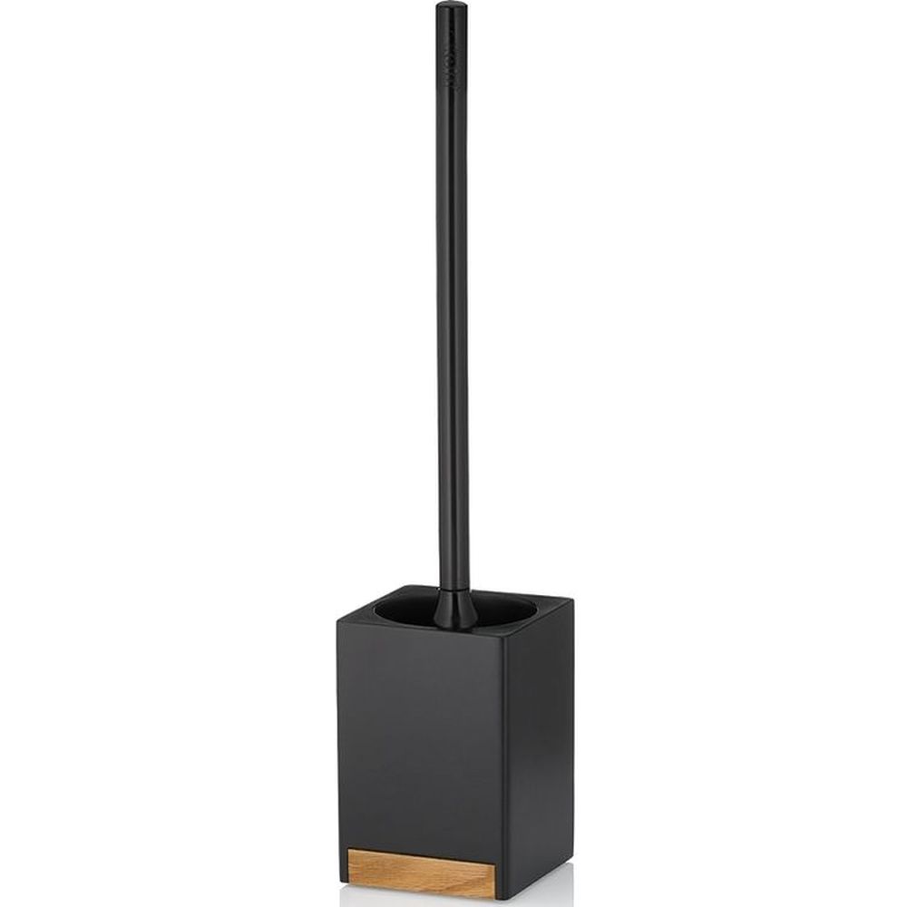 Kela Cube brosse wc posé noir-marron 23690