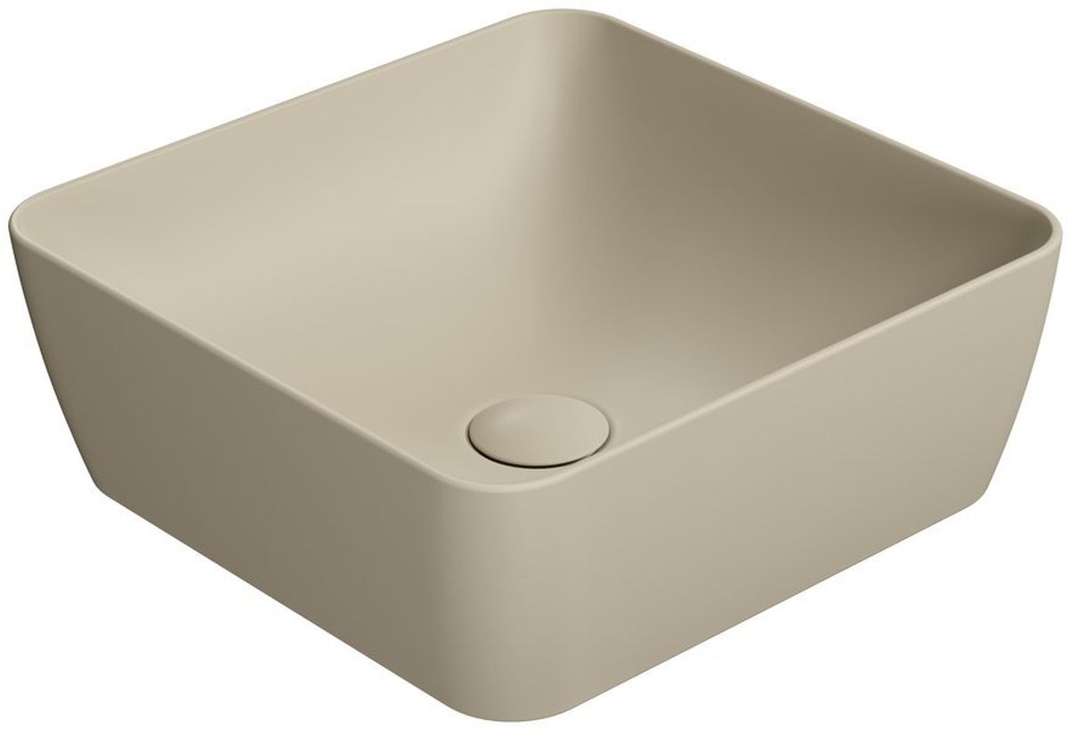 GSI Sand lavabo 38x38 cm carrée à poser marron/beige mat 903808