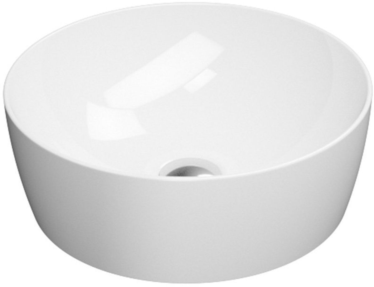GSI Sand lavabo 40x40 cm ronde à poser blanc 903911