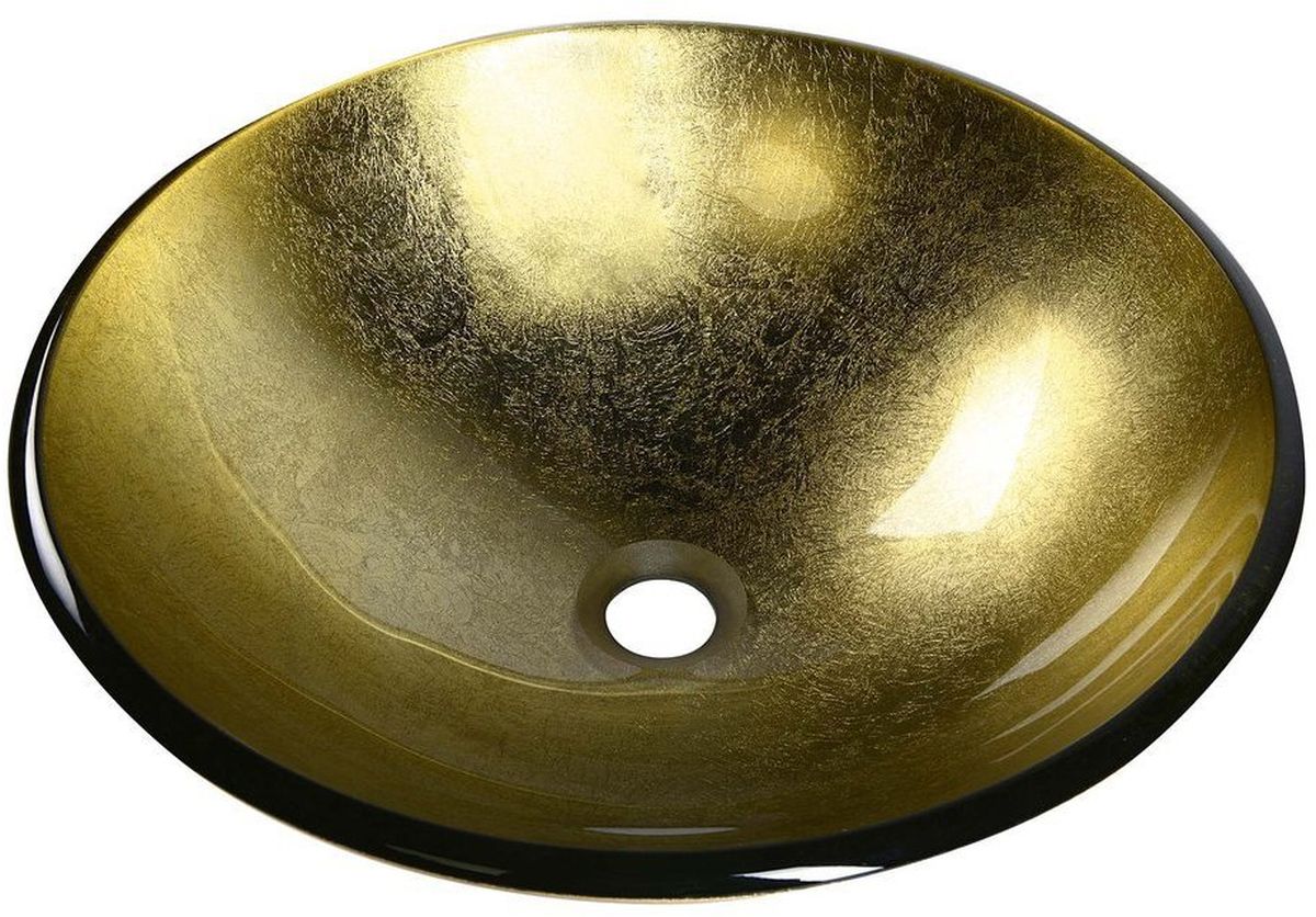 Sapho Beauty lavabo 42x42 cm ronde à poser doré 2501-22