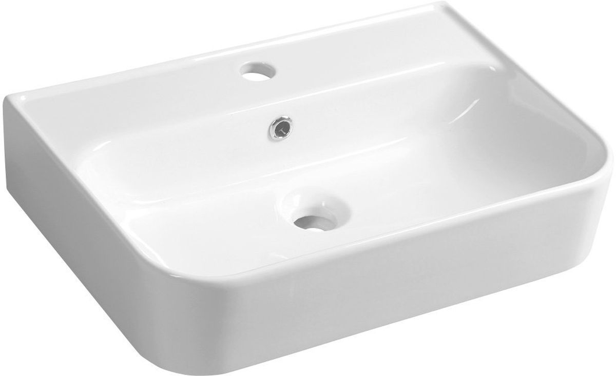 Isvea Sistema lavabo 55x38 cm rectangulaire classique-à poser blanc 10PL53055