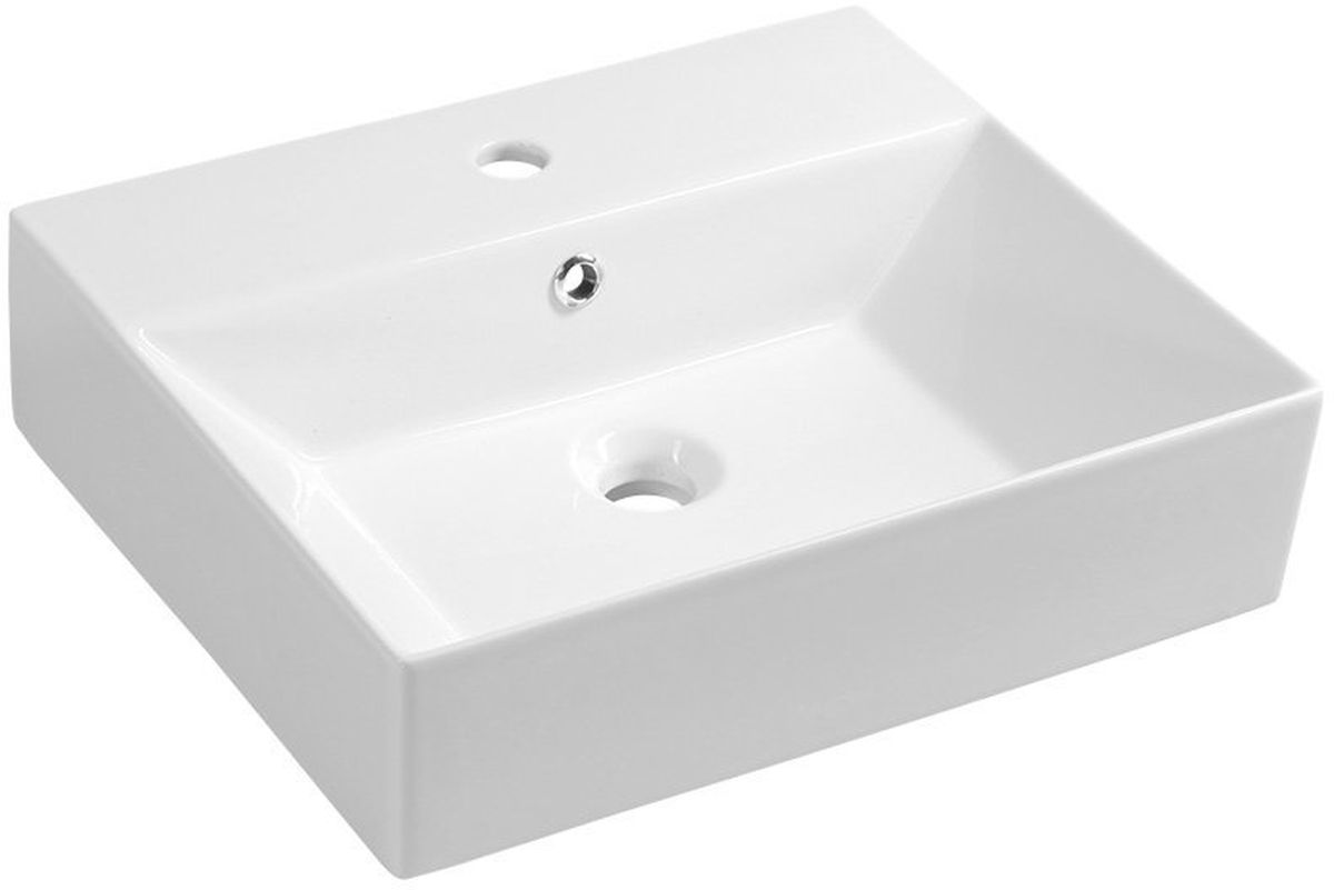 Isvea Sistema lavabo 50.5x42 cm rectangulaire classique-à poser blanc 10SF50051