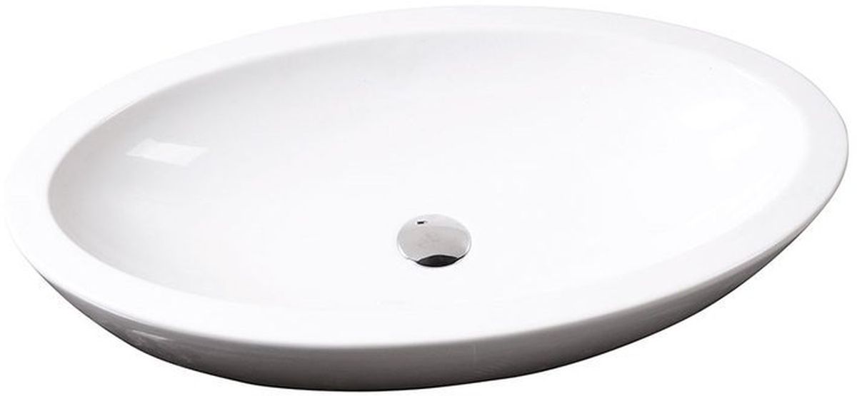 Isvea Sistema lavabo 75x42 cm ovale à poser blanc 10AR65075