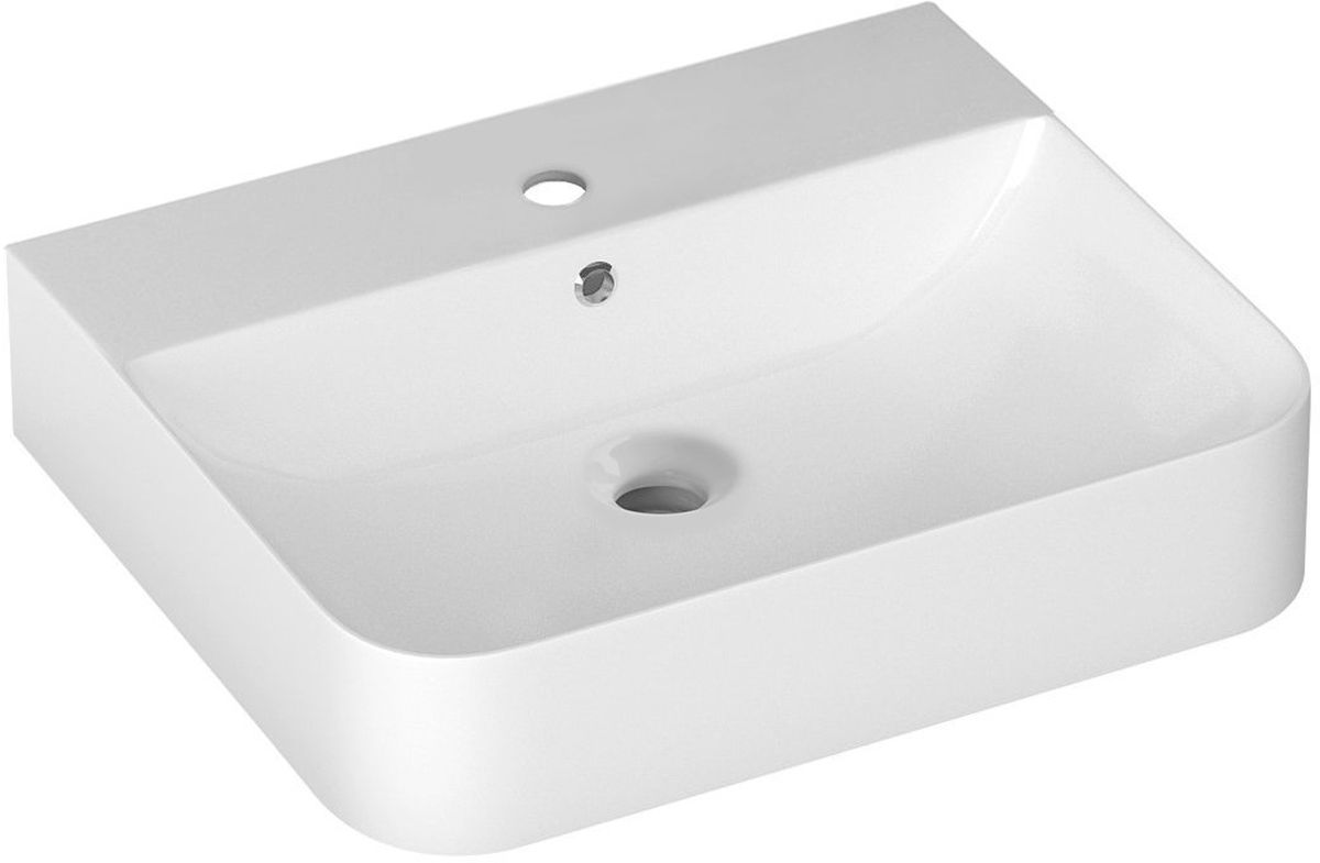 Isvea Sott Aqua lavabo 60.5x50 cm rectangulaire classique-à poser blanc 10SQ51061