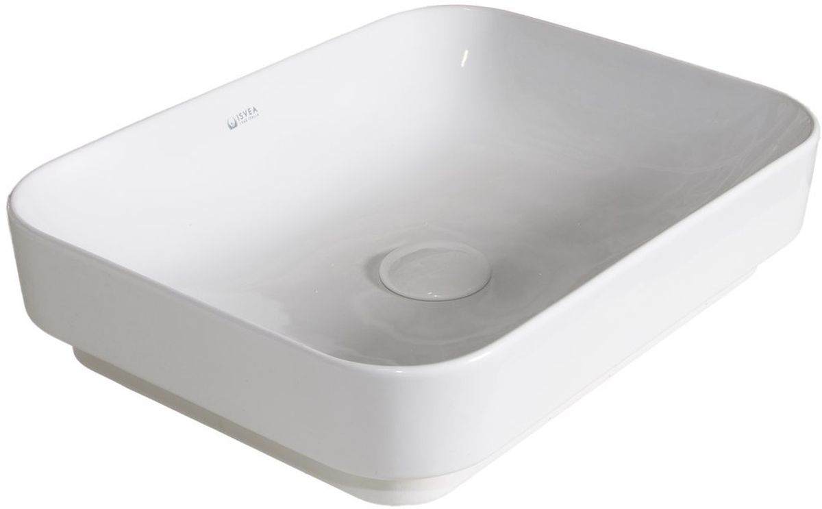 Isvea Sott Aqua lavabo 60x38 cm rectangulaire encastrée-à poser blanc 10SQ50060