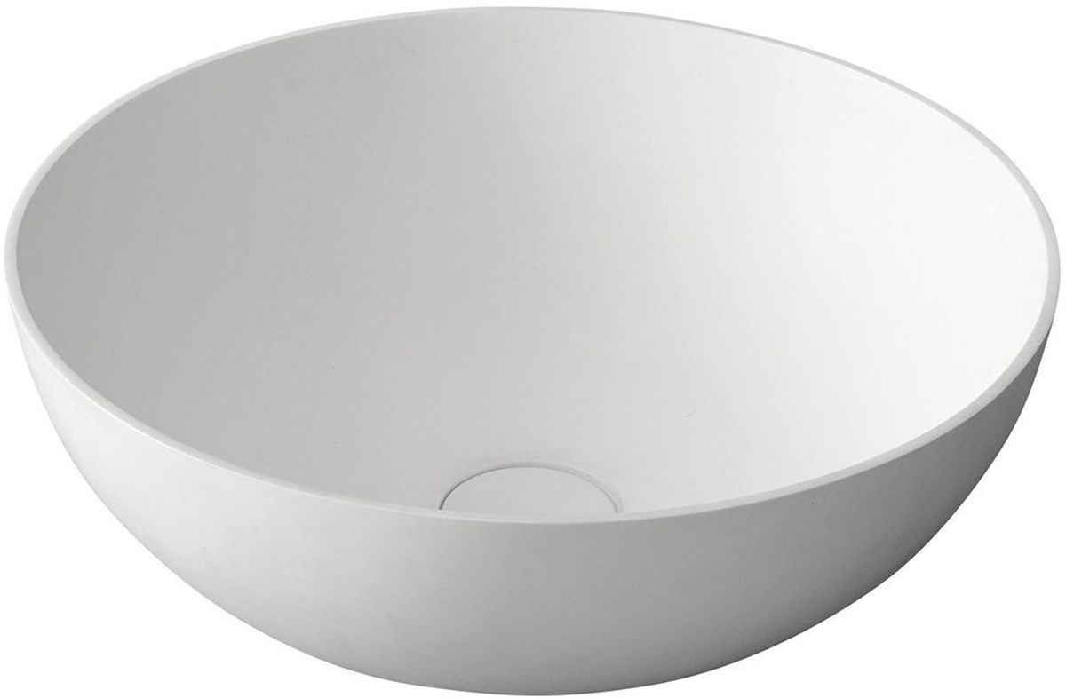 Sapho Thin lavabo 39x39 cm ronde à poser blanc mat WN185
