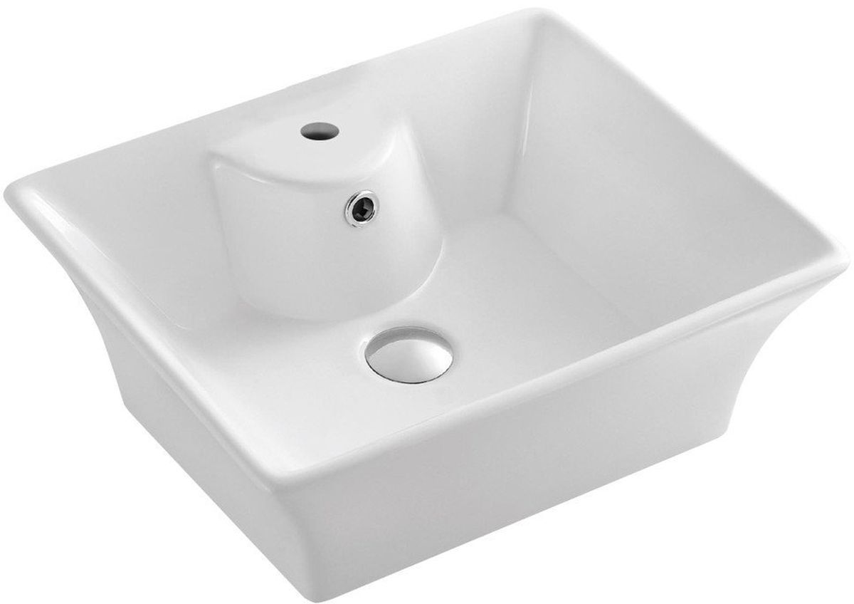 Aqualine lavabo 49.5x41.5 cm rectangulaire à poser blanc 49411