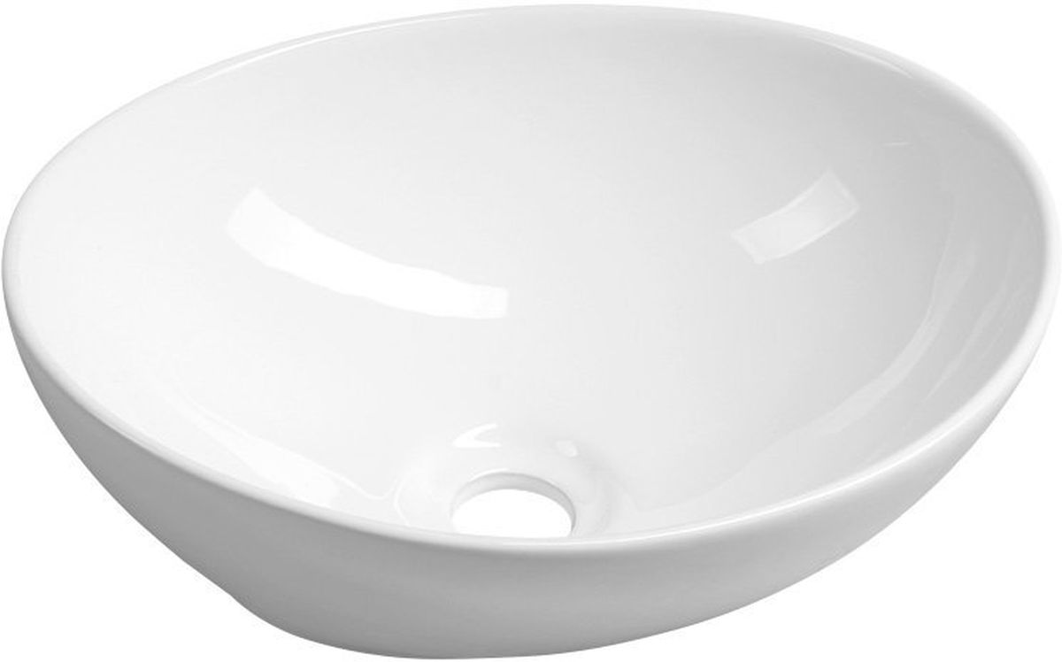 Aqualine lavabo 42x33.5 cm ovale à poser blanc 49412