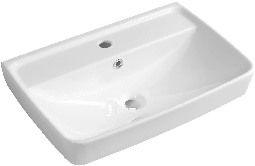 Aqualine Duru lavabo 60x40 cm rectangulaire classique-de meuble blanc TU0351