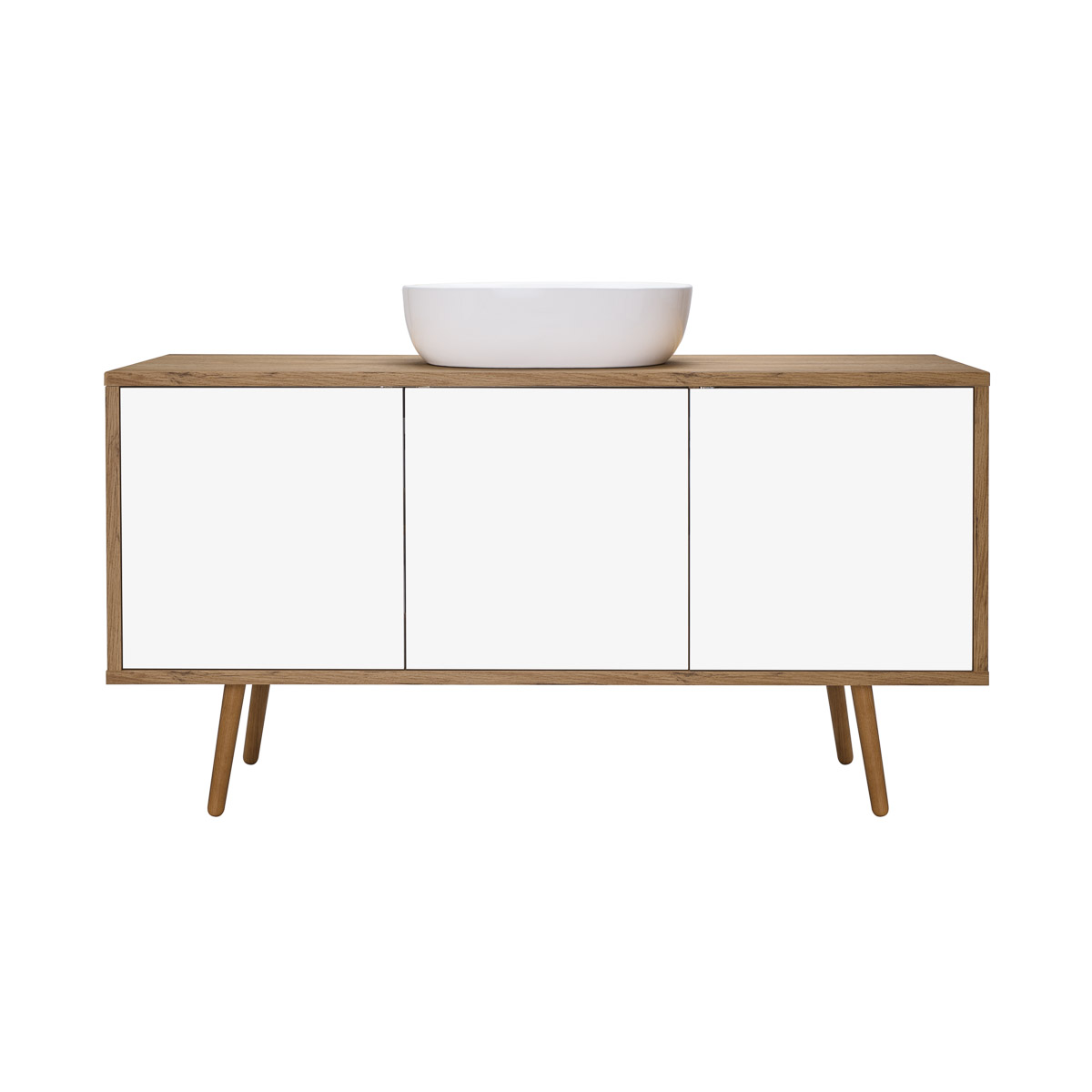 Oltens Hedvig armoire 140x45x49.7 cm sous-lavabo suspendu blanc-chêne 60205060