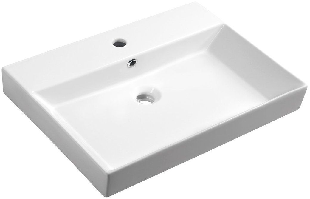 Sapho Kare lavabo 70x45 cm rectangulaire classique-de meuble blanc 17070