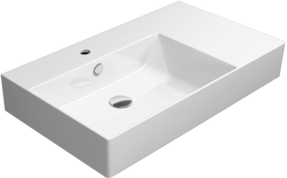 GSI Kube X lavabo 80x47 cm rectangulaire classique blanc brillant 9456111