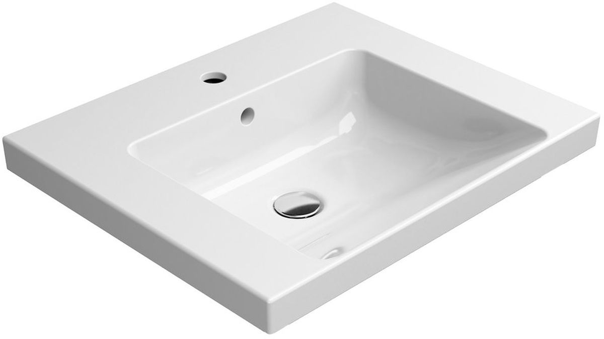 GSI Norm lavabo 60x50 cm rectangulaire classique blanc brillant 8635111